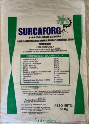 Surcaforg - Fertilizante Organisultos menores